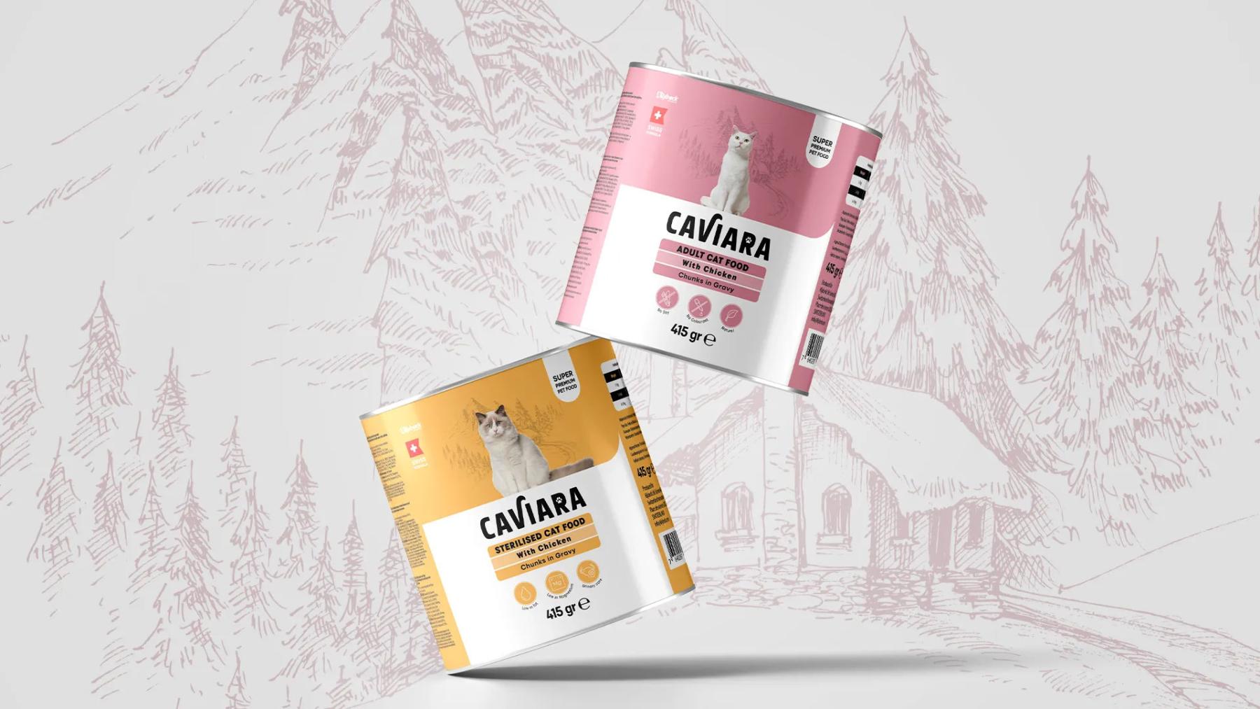Ideart Reklam Ajansı İzmir - Caviara Pet Food Ambalaj Tasarımı